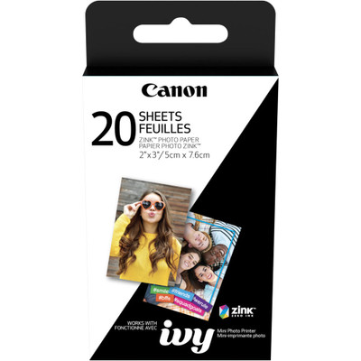Canon 2 x 3" ZINK Photo Paper Pack (20 Sheets) For IVY