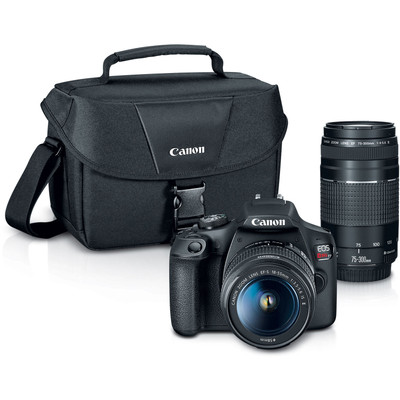 Canon EOS T7 DSLR Camera with 18-55mm and 75-300mm Lenses