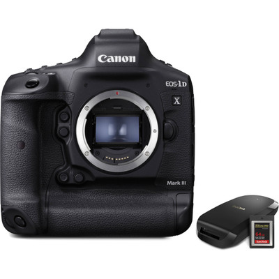 Canon EOS-1DX Mark III DSLR Camera with CFexpress Card and Reader Bundle