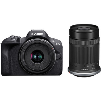 Canon R - EOS R100 Mirrorless Camera with 18-45mm and 55-210mm Lenses Kit