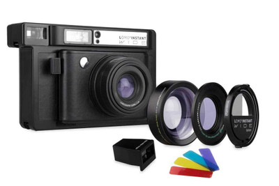 LOMOGRAPHY LOMO'INSTANT WIDE CAMERA + LENSES (BLACK EDITION) (LI900B)
