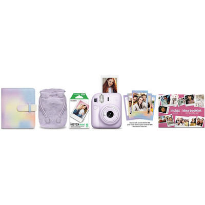 FUJIFILM Instax Mini 12 Lilac Purple Holiday Bundle