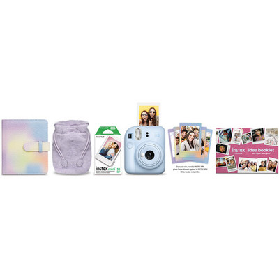 FUJIFILM Instax Mini 12 Pastel Blue Holiday Bundle