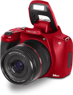 MINOLTA® MNB10Z 64 MP / 4K Ultra HD Bridge Camera w/10x Optical Zoom (Red)