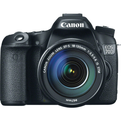 EOS 70D DSLR Camera w/ 18-135mm STM f/3.5-5.6 Lens, 32GB SD Card, Gadget Bag
