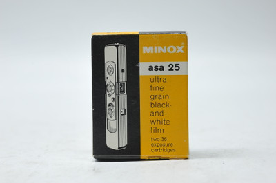EXPIRED(2PK) Kodak Minox asa 25 Black & White Kodak Plus-X Film 1 Cartridge in Box Expired 6/1975