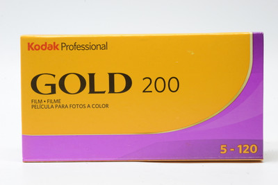 **EXPIRED** 5-Pack Kodak Professional Gold 200 Color Negative Film (120 Roll Film) 06/2024