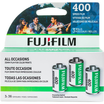EXPIRED 4/2025 FUJIFILM 400 Color Negative Film (35mm Roll Film, 36 Exposures, 3-Pack) 135-36