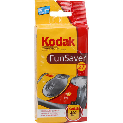 Kodak Max One-Time Use 35mm Film Camera (ISO-800) with Power Flash, 27 Exposure