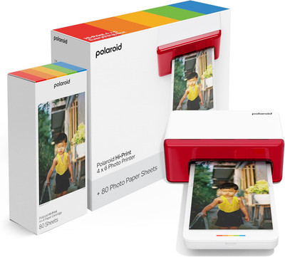 Polaroid Hi-Print Bluetooth 4x6 Photo Printer + Photo Paper Bundle (80 Sheets Included)