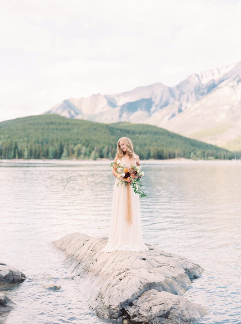 A SOFT AND ROMANTIC BRIDAL SESSION | BANFF ALBERTA